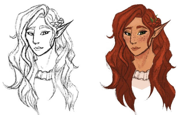 Druid Sketch Lined/Colored